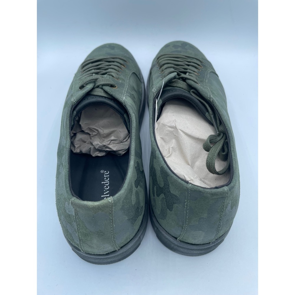 Belvedere Oliver Green Camouflage Suede Sneakers Mens 13 D Made in Brazil Camo - Picture 4 of 8